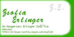 zsofia erlinger business card